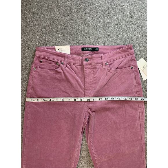 NWT Lauren Ralph Lauren Corduroy Pants Premier Straight Purple Size 12 Petite - Picture 6 of 9